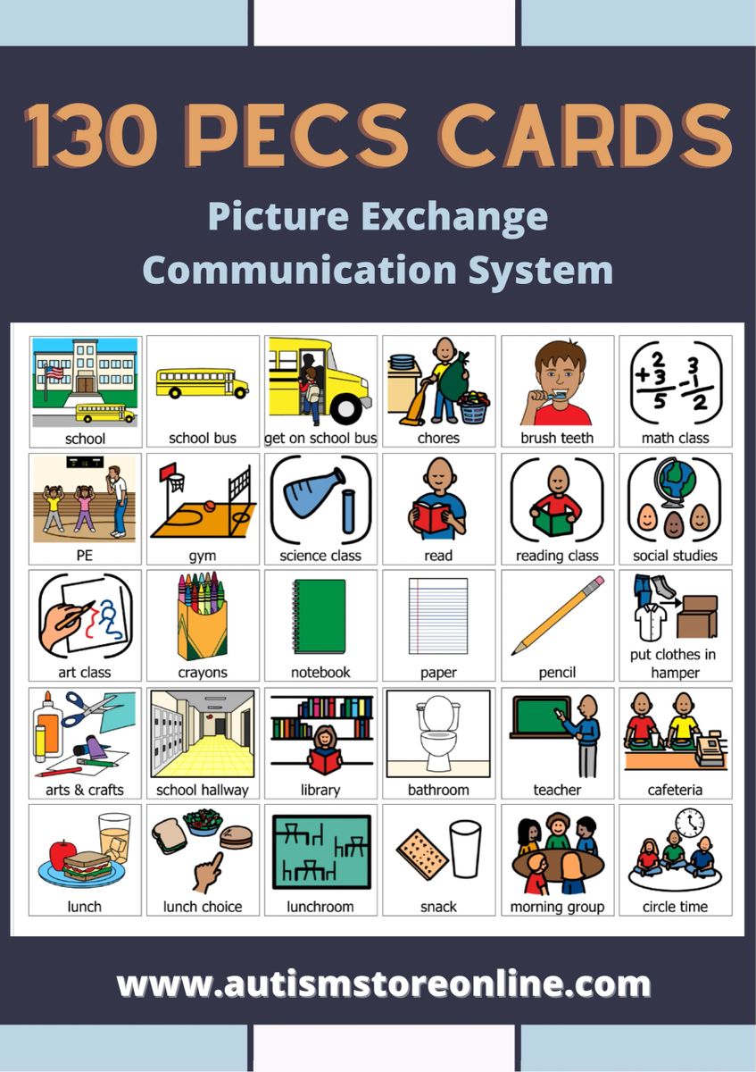 130 PECS Cards (Picture Exchange Communication System) PRINTABLE ONLY